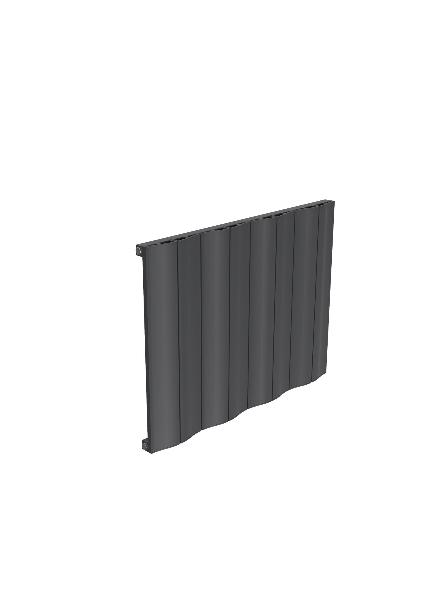 Reina Wave Anthracite Single Panel Aluminium Radiators, Central Heating