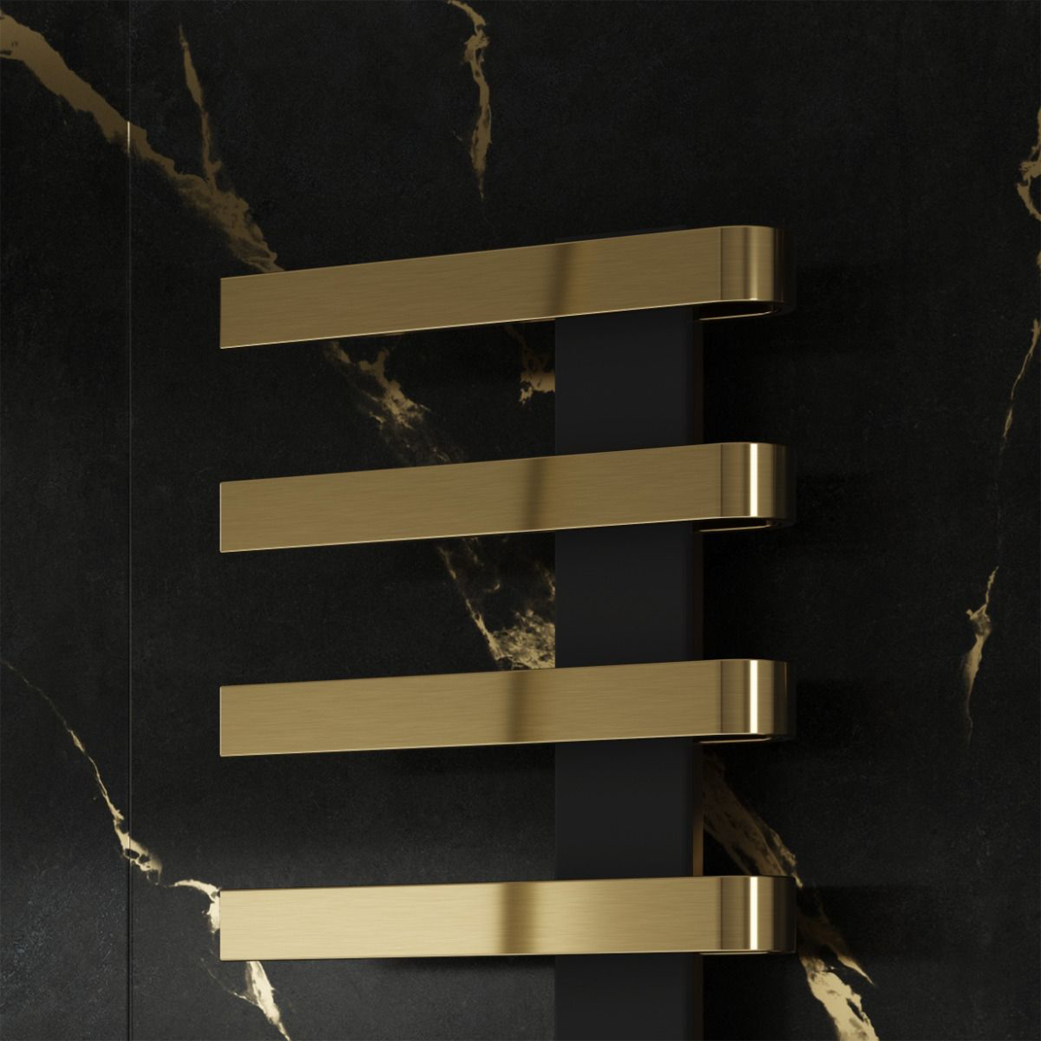 Reina - Panaro Mild Steel Towel Rail - Brushed Brass