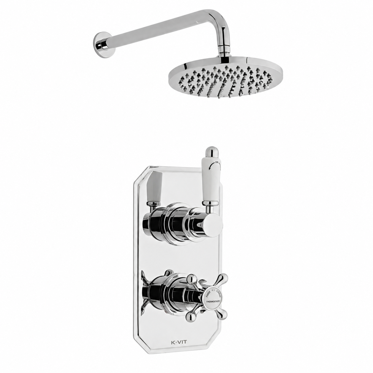 Kartell - Viktory Thermostatic Concealed Shower Valve with Fixed Overhead Drencher