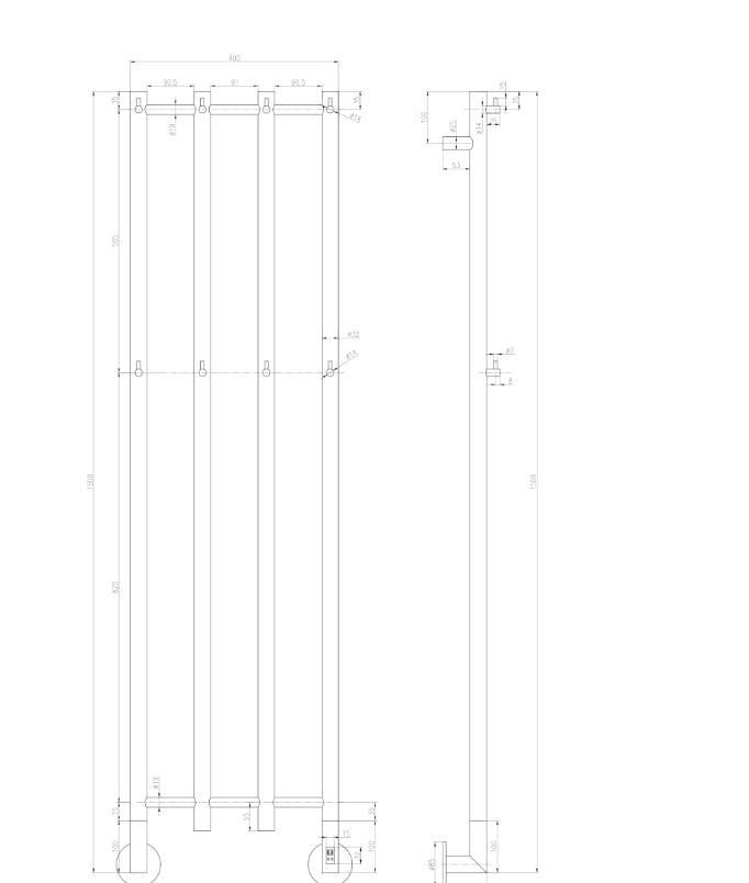 Solara Stainless Steel Towel Radiator Dry Electric