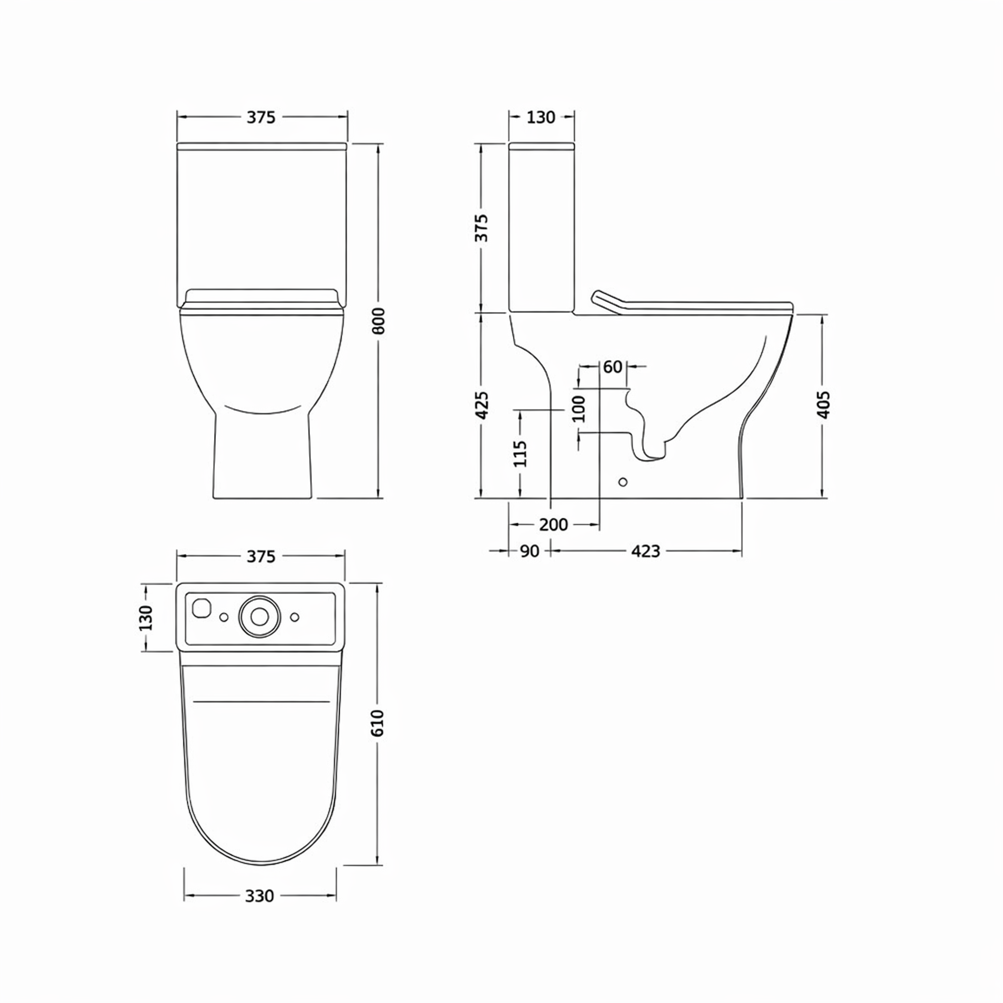 Nuie - Freya Pan, Cistern & Seat