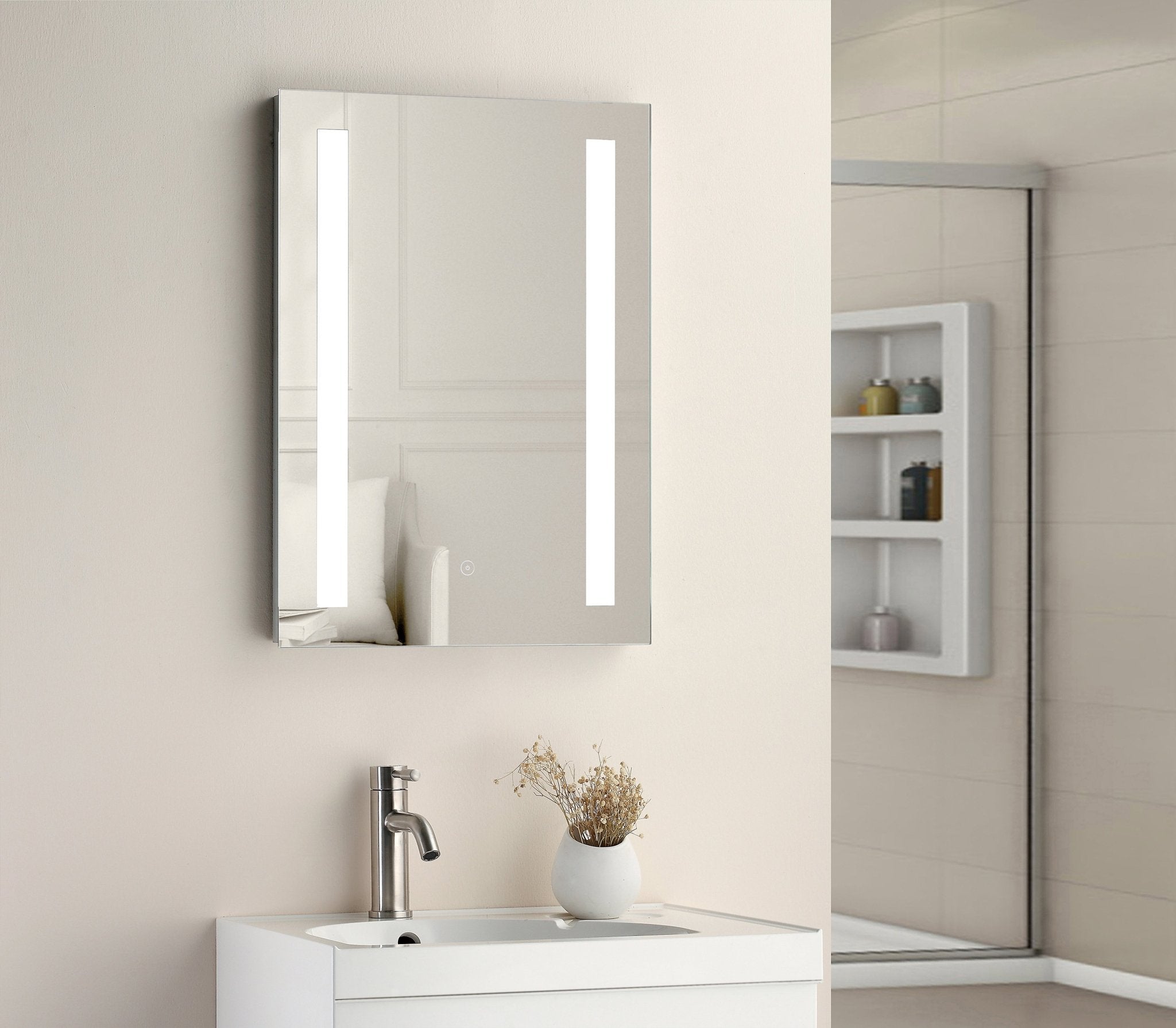 Tailored Bathrooms Niall Twin Vertical Strip LED Touch Mirror