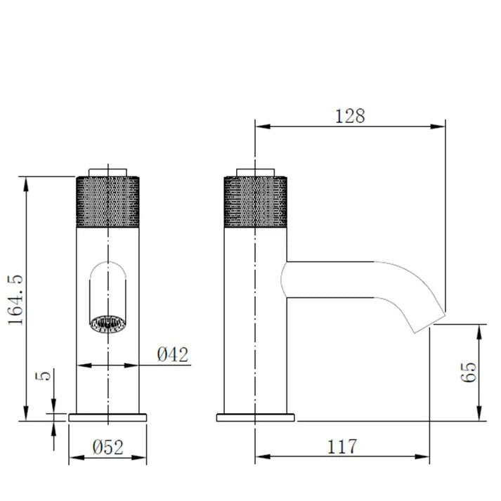 Tailored Bathrooms Rendondo Round Push Button Basin Tap