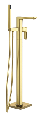 Tailored Bathrooms Swansea Brushed Brass Floor standing Bath filler