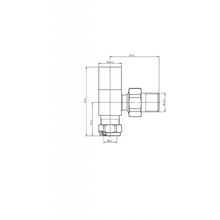 Tailored Cubic Angled Chrome Radiator Valves