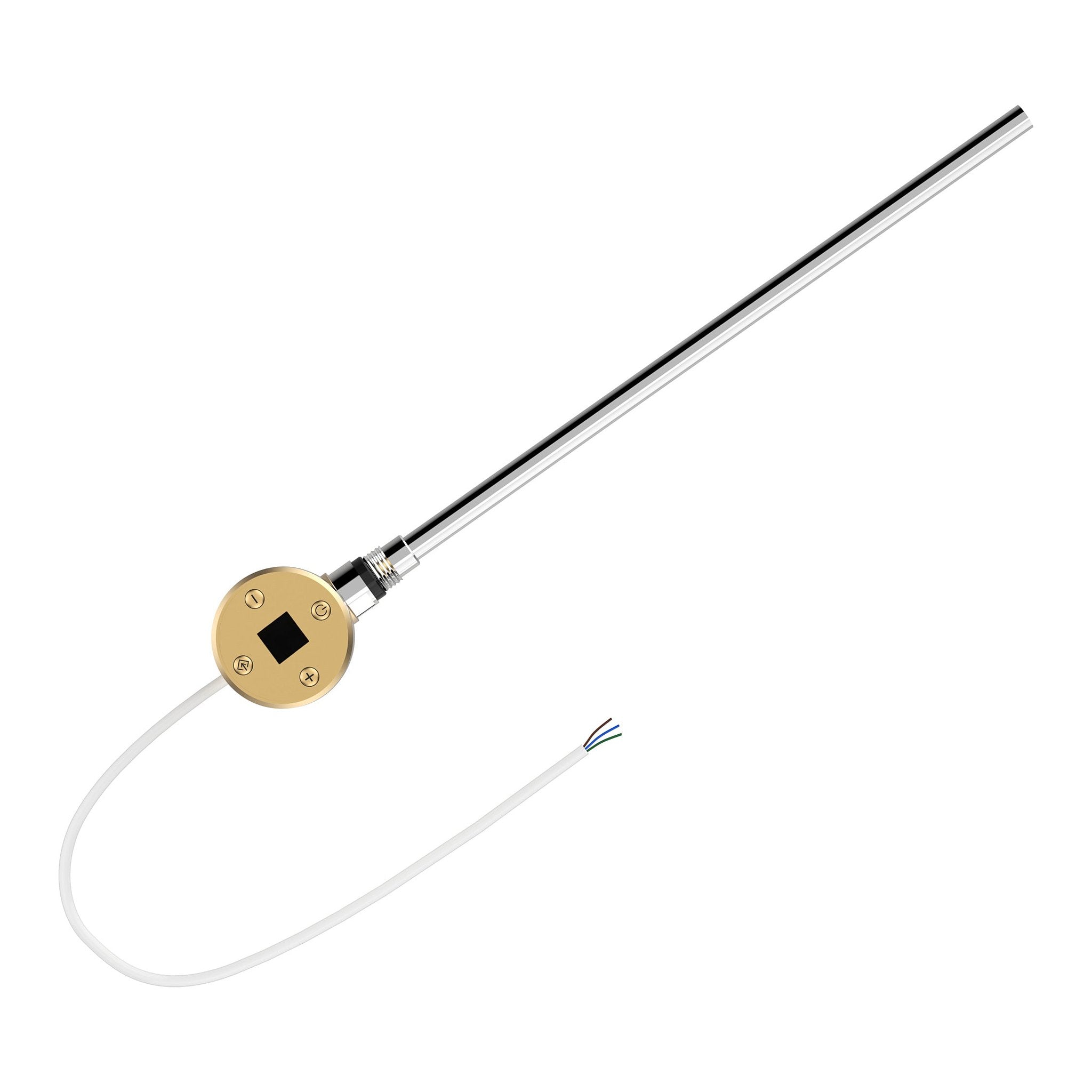 Tailored Bathrooms digital heating element in Brushed Brass