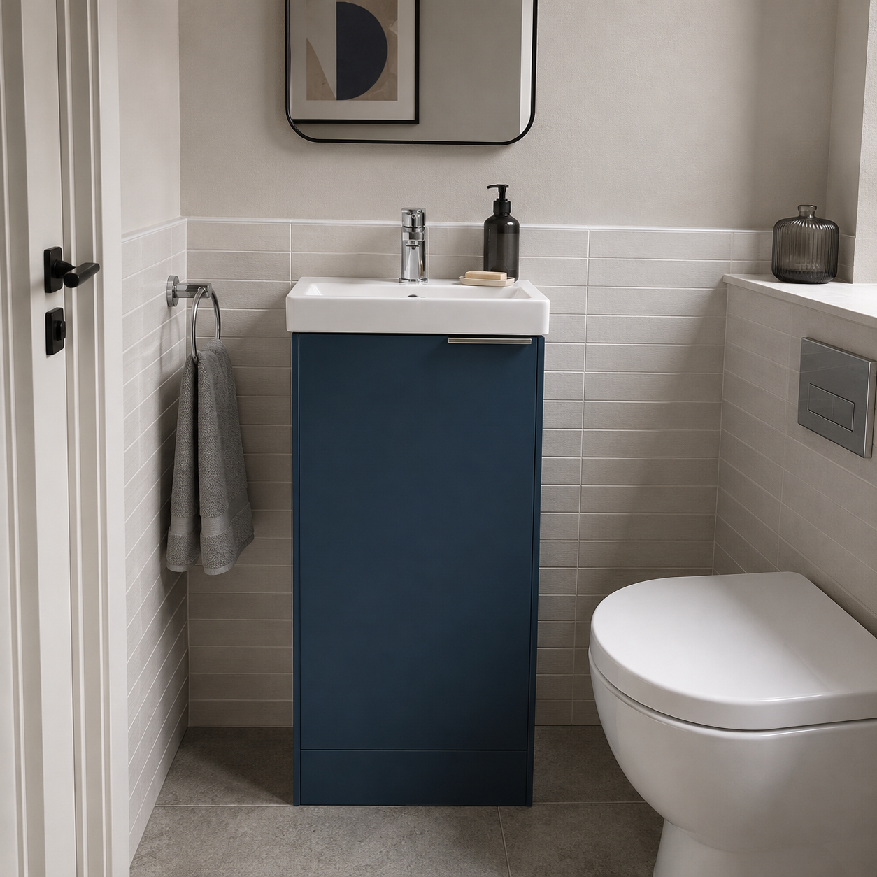 Tavistock - Cadence 400 Cloakroom Unit -Matt Oxford Blue