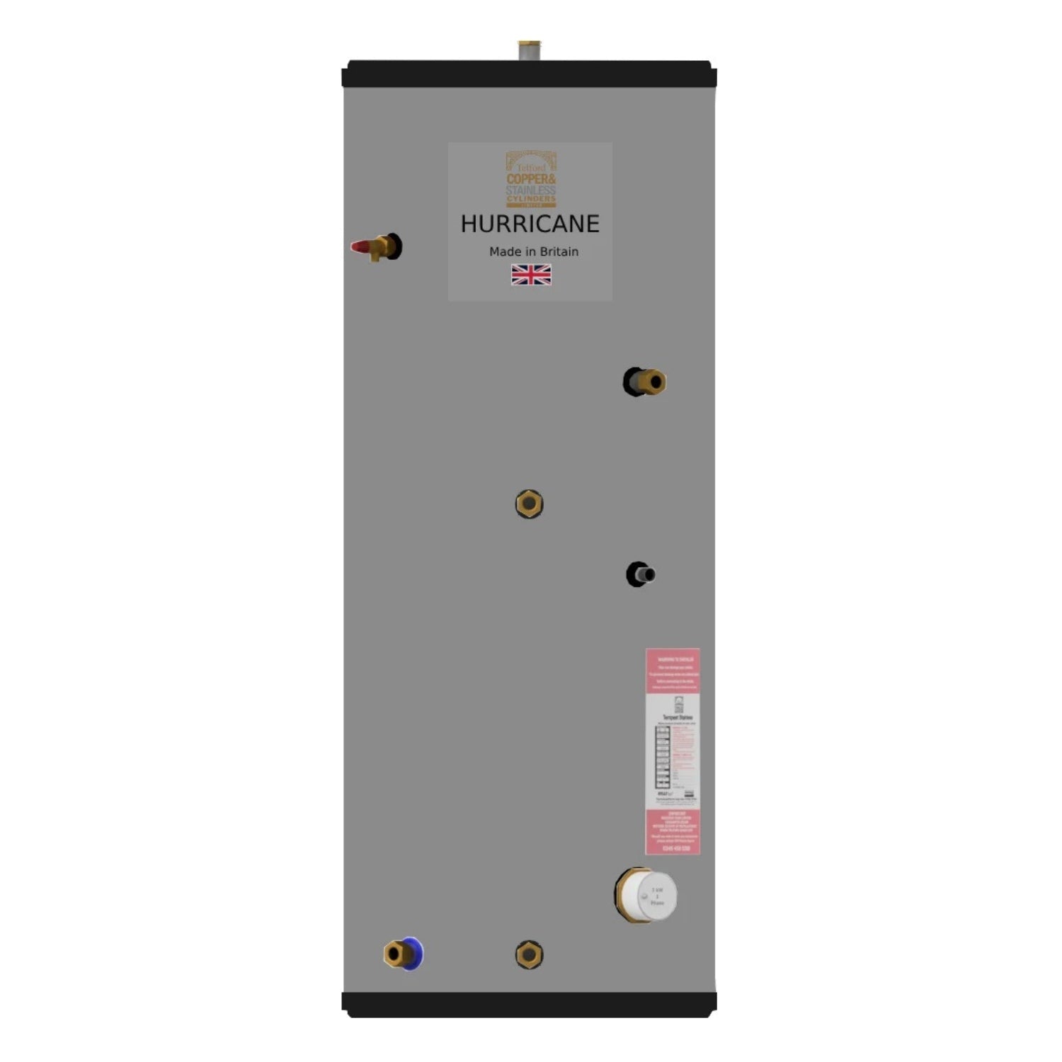 Telford Hurricane Indirect Slimline Unvented Hot Water Cylinder