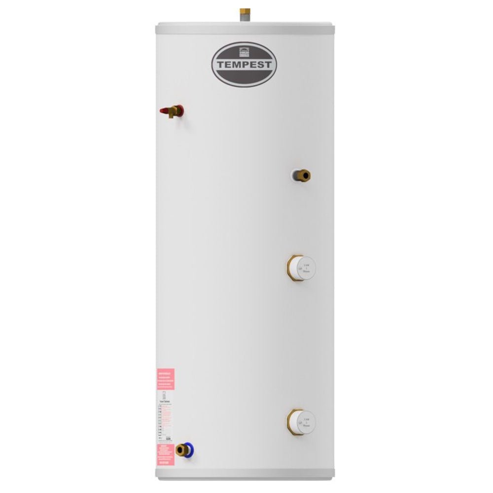Telford Tempest Stainless Steel Direct Unvented Slim Line Twin Immersion Heater Cylinders