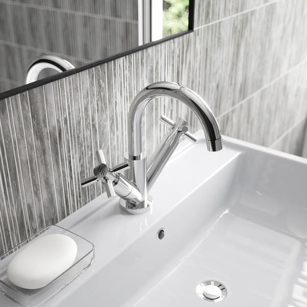 Hudson Reed Tec Crosshead Mono Basin Mixer Chrome