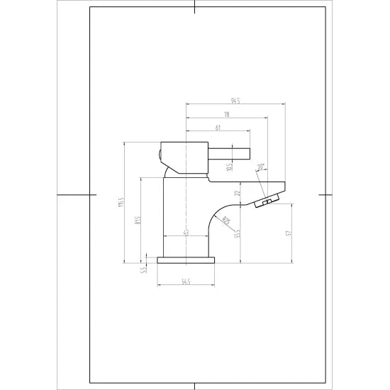 Munro Mono Basin Mixer With Push Button Waste