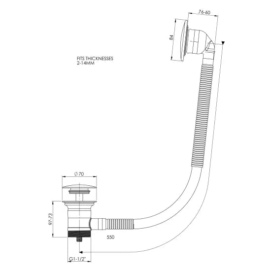 TOP - FIX Click Clack Bath Waste