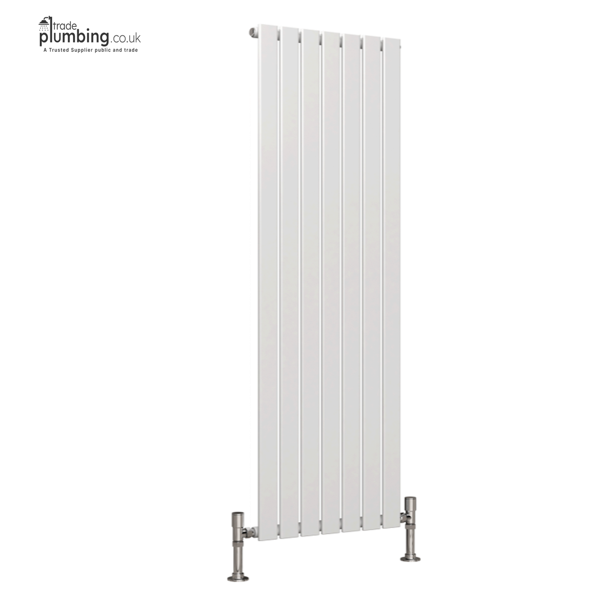 Single Radiator Bottom Entry Trade Pluming - Linea Single Vertical Radiator - White – Tradeplumbing