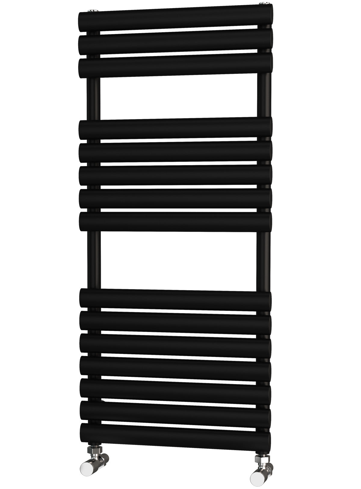 Traderad Elliptical Tube Black Designer Heated Towel Rails