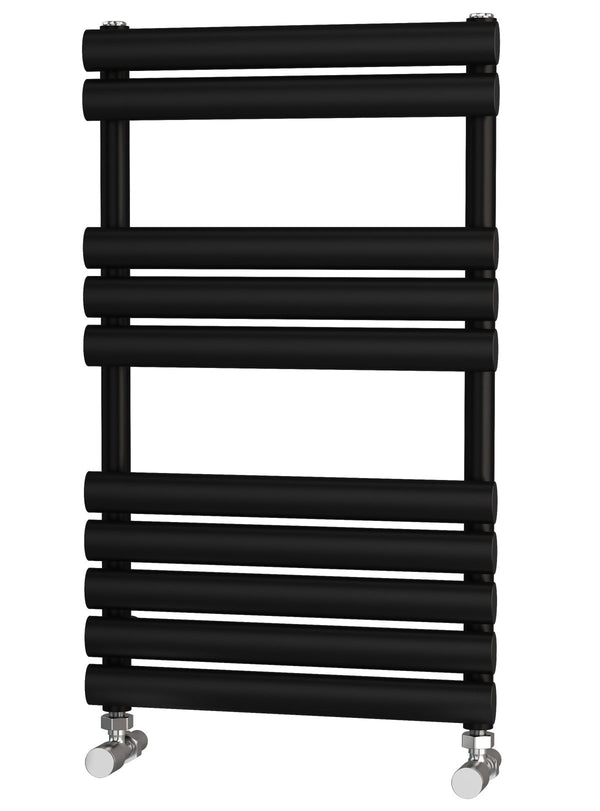 Traderad Elliptical Tube Black Designer Heated Towel Rails