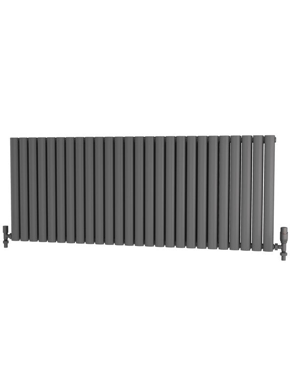 Traderad Elliptical Tube Steel Anthracite Horizontal Designer Radiators
