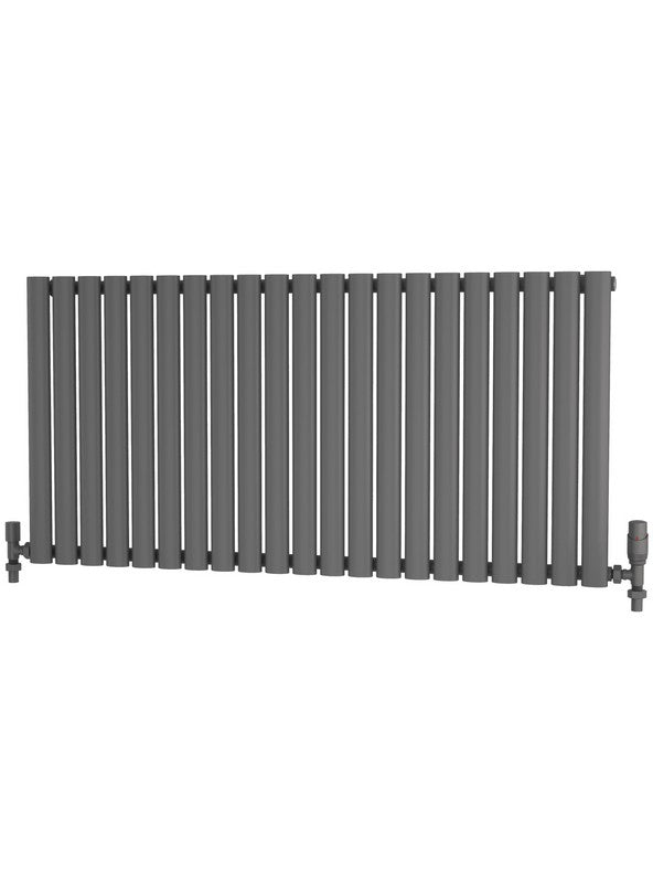 Traderad Elliptical Tube Steel Anthracite Horizontal Designer Radiators