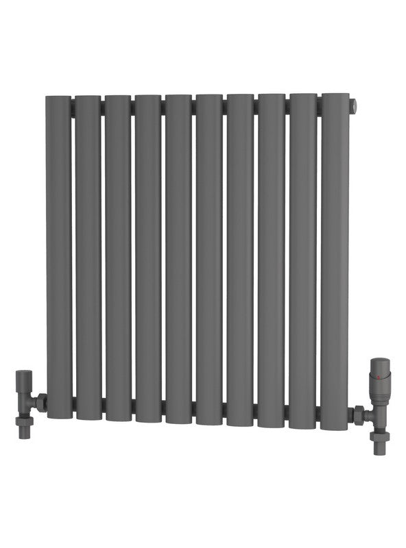 Traderad Elliptical Tube Steel Anthracite Horizontal Designer Radiators