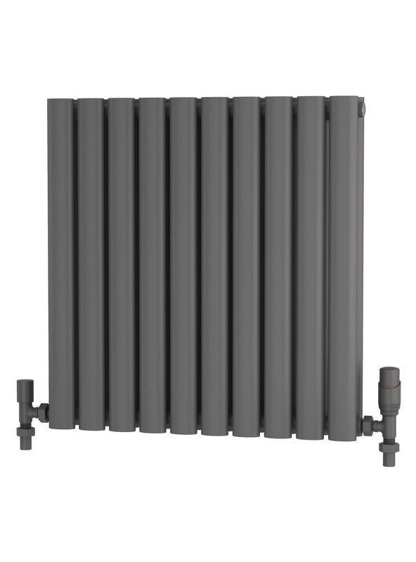 Traderad Elliptical Tube Steel Anthracite Horizontal Designer Radiators