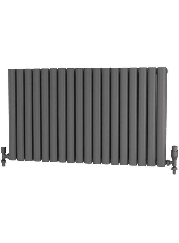 Traderad Elliptical Tube Steel Anthracite Horizontal Designer Radiators