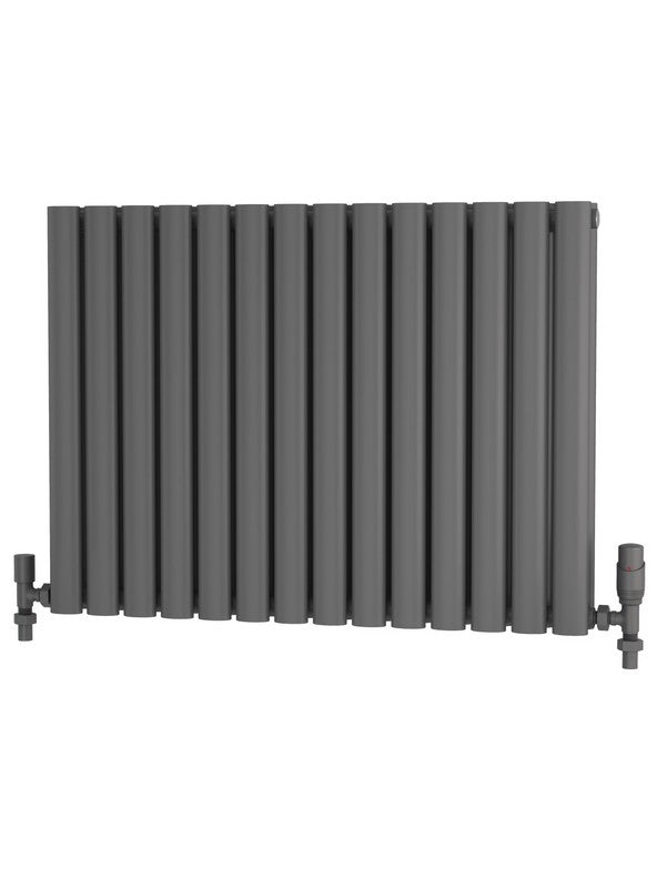 Traderad Elliptical Tube Steel Anthracite Horizontal Designer Radiators