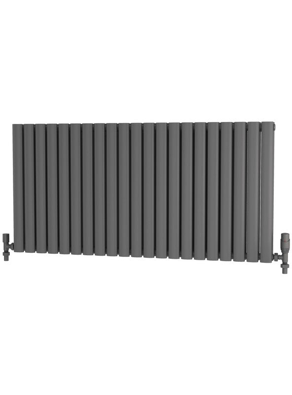 Traderad Elliptical Tube Steel Anthracite Horizontal Designer Radiators