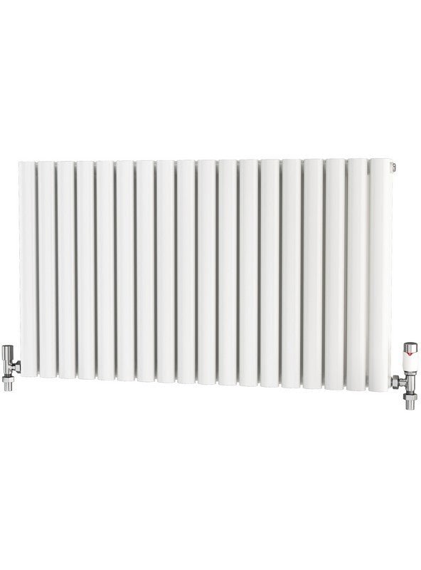 Traderad Elliptical Tube Steel White Horizontal Designer Radiators