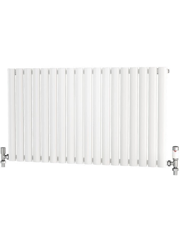 Traderad Elliptical Tube Steel White Horizontal Designer Radiators