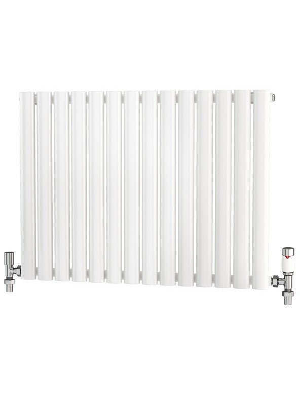 Traderad Elliptical Tube Steel White Horizontal Designer Radiators