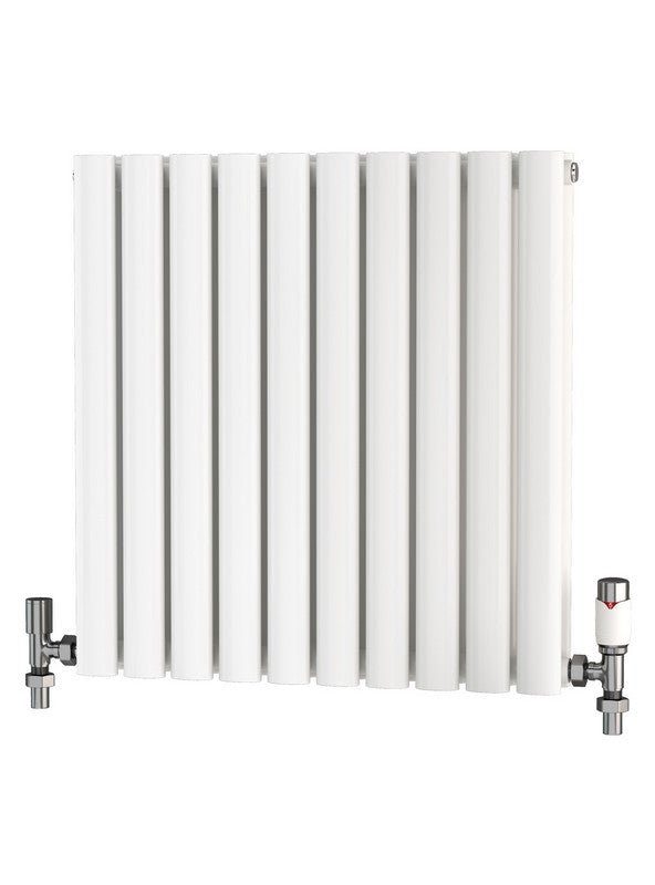 Traderad Elliptical Tube Steel White Horizontal Designer Radiators