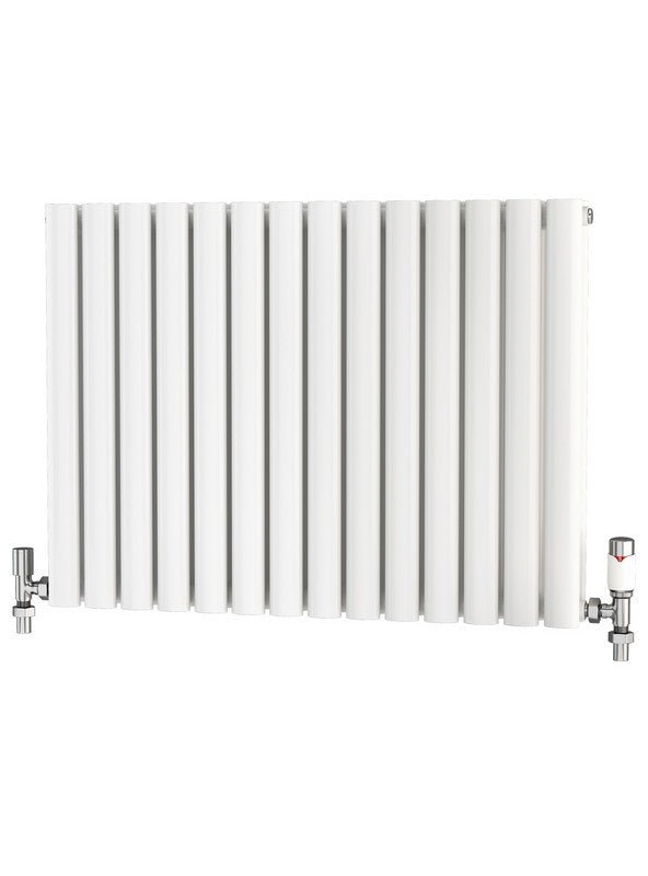 Traderad Elliptical Tube Steel White Horizontal Designer Radiators