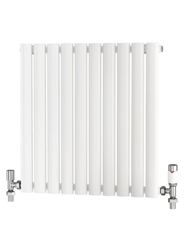 Traderad Elliptical Tube Steel White Horizontal Designer Radiators