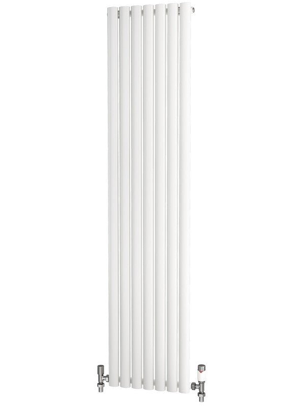 Traderad Elliptical Tube Steel White Vertical Designer Radiators - Central Heating