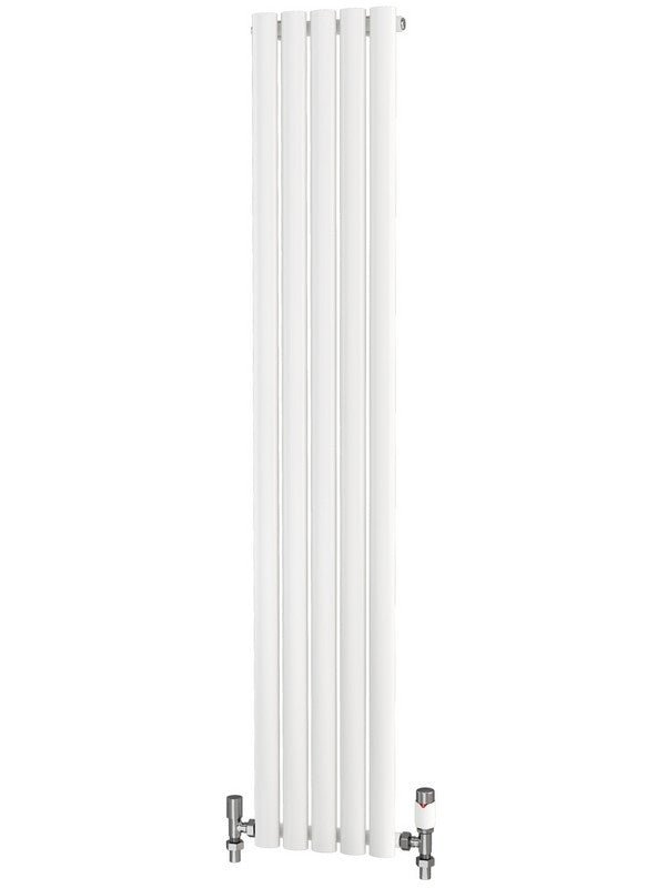 Traderad Elliptical Tube Steel White Vertical Designer Radiators - Central Heating
