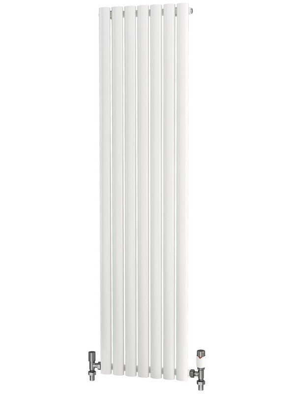 Traderad Elliptical Tube Steel White Vertical Designer Radiators - Central Heating