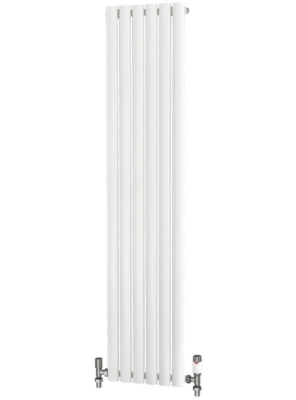 Traderad Elliptical Tube Steel White Vertical Designer Radiators - Central Heating