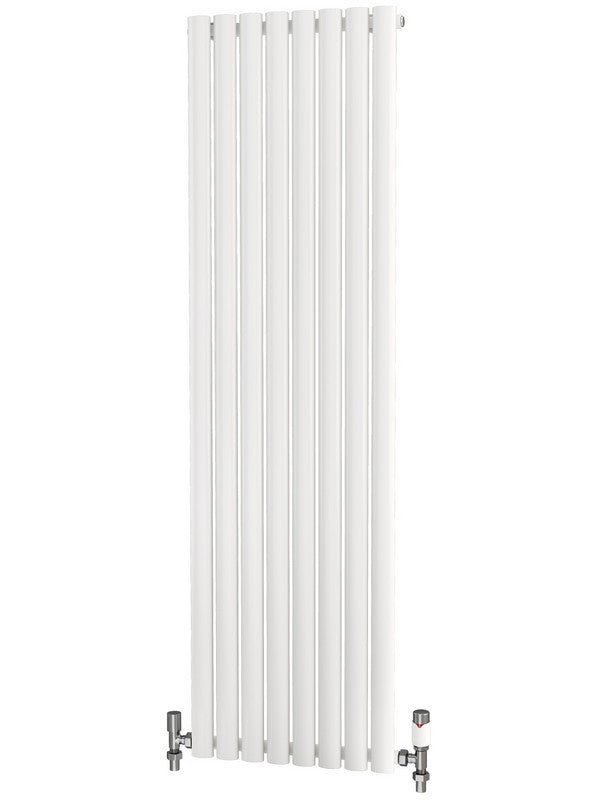 Traderad Elliptical Tube Steel White Vertical Designer Radiators - Central Heating