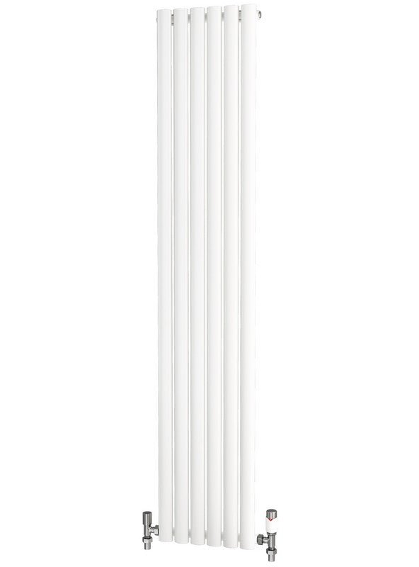 Traderad Elliptical Tube Steel White Vertical Designer Radiators - Central Heating