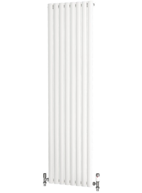 Traderad Elliptical Tube Steel White Vertical Designer Radiators - Central Heating