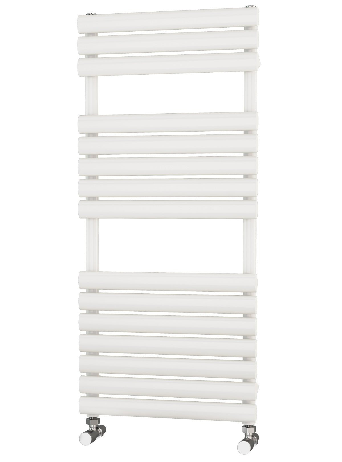 Traderad Elliptical Tube White Designer Heated Towel Rails