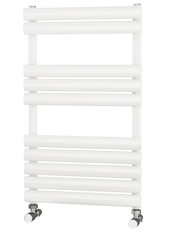 Traderad Elliptical Tube White Designer Heated Towel Rails