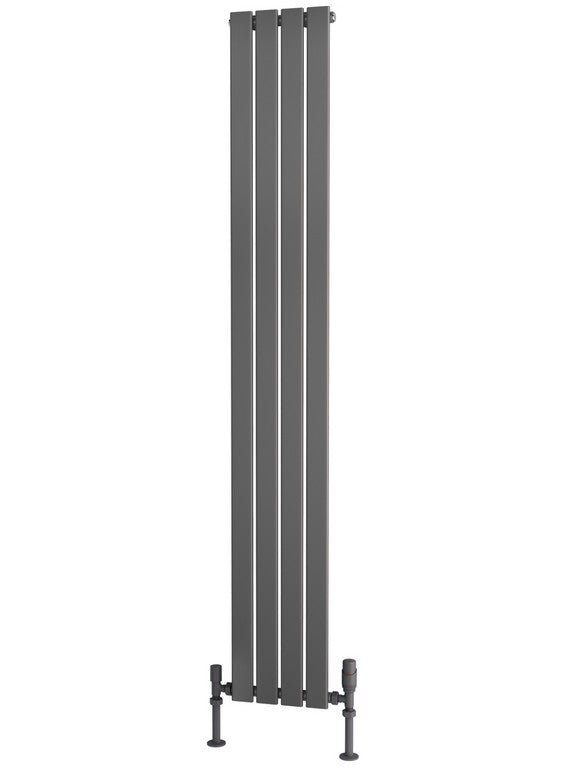 Traderad Flat Tube Steel Anthracite Vertical Designer Radiators
