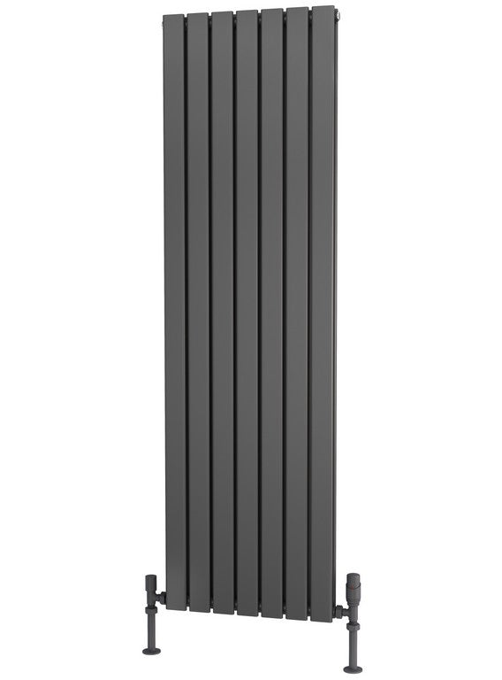 Traderad Flat Tube Steel Anthracite Vertical Designer Radiators