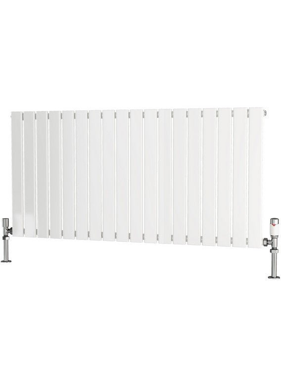 Traderad Flat Tube Steel White Horizontal Designer Radiators