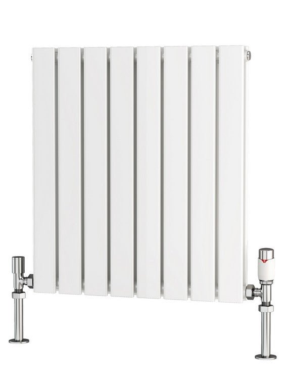 Traderad Flat Tube Steel White Horizontal Designer – Tradeplumbing