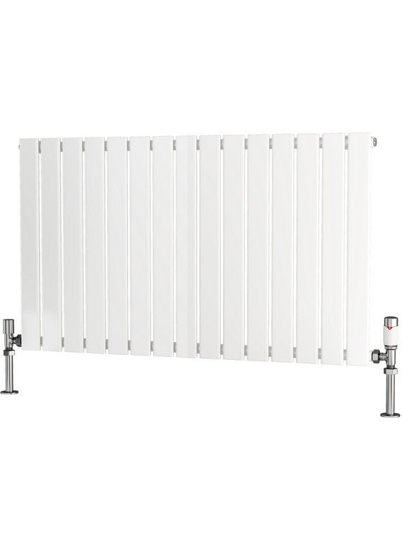 Traderad Flat Tube Steel White Horizontal Designer Radiators