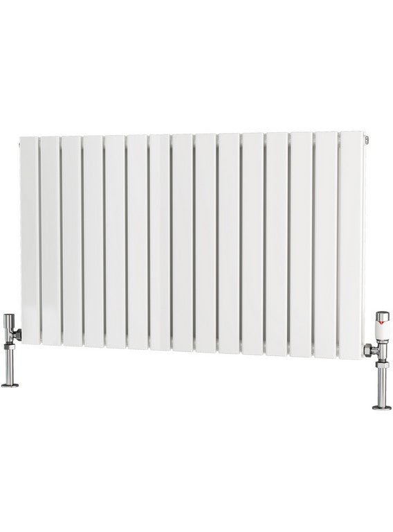 Traderad Flat Tube Steel White Horizontal Designer – Tradeplumbing