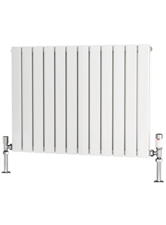 Traderad Flat Tube Steel White Horizontal Designer Radiators