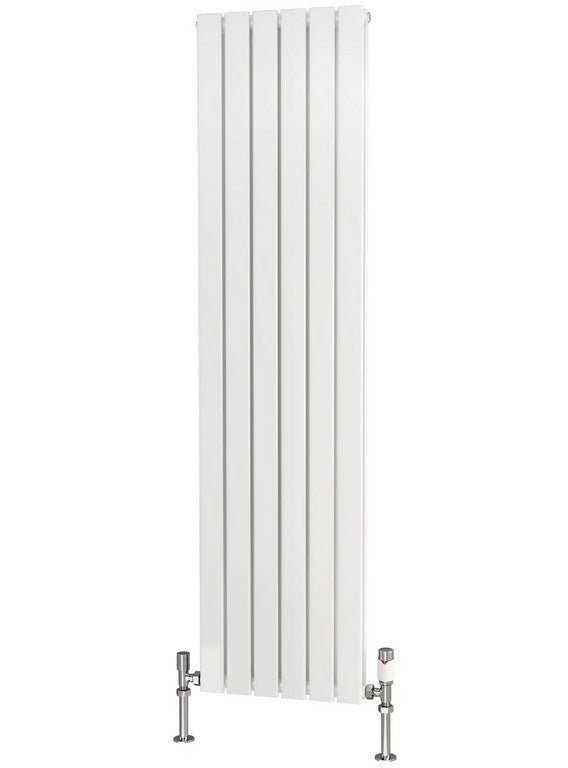 Traderad Flat Tube Steel White Vertical Designer Radiators