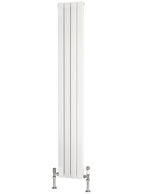 Traderad Flat Tube Steel White Vertical Designer Radiators